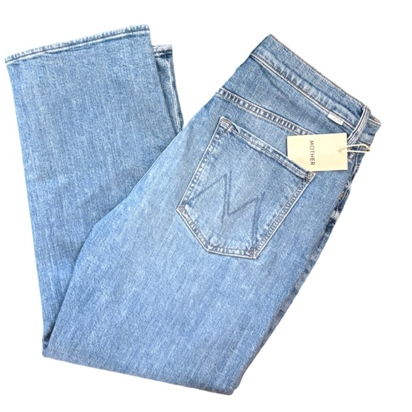 MOTHER The Ditcher Zip Crop Straight Leg Jean Boogie Down Size 30 New With Tags - Picture 10 of 16